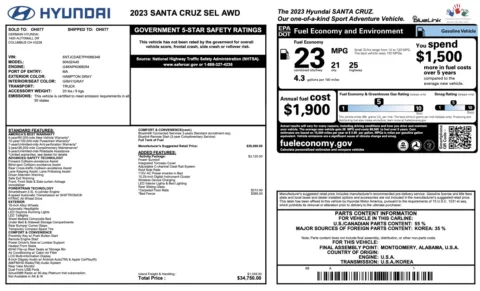 More photos of 2023 Hyundai Santa Cruz SEL at Auto Boutique Ohio, OH
