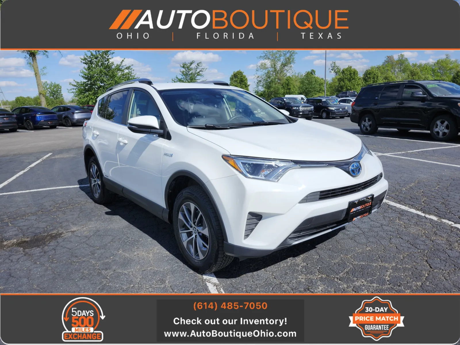 White 2018 Toyota RAV4 Hybrid LE for sale in Columbus, OH