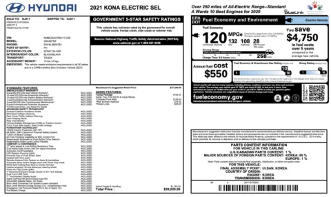 More photos of 2021 Hyundai Kona Electric SEL at Auto Boutique Ohio, OH