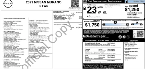 Photos of 2021 Nissan Murano S for sale in Columbus, OH at Auto Boutique Ohio