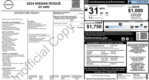 Photos of 2024 Nissan Rogue SV for sale in Columbus, OH at Auto Boutique Ohio