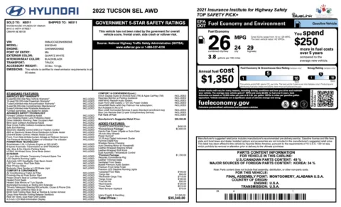 Photos of 2022 Hyundai Tucson SEL for sale in Columbus, OH at Auto Boutique Ohio