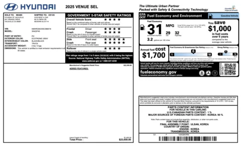 Photos of 2025 Hyundai Venue SEL for sale in Columbus, OH at Auto Boutique Ohio