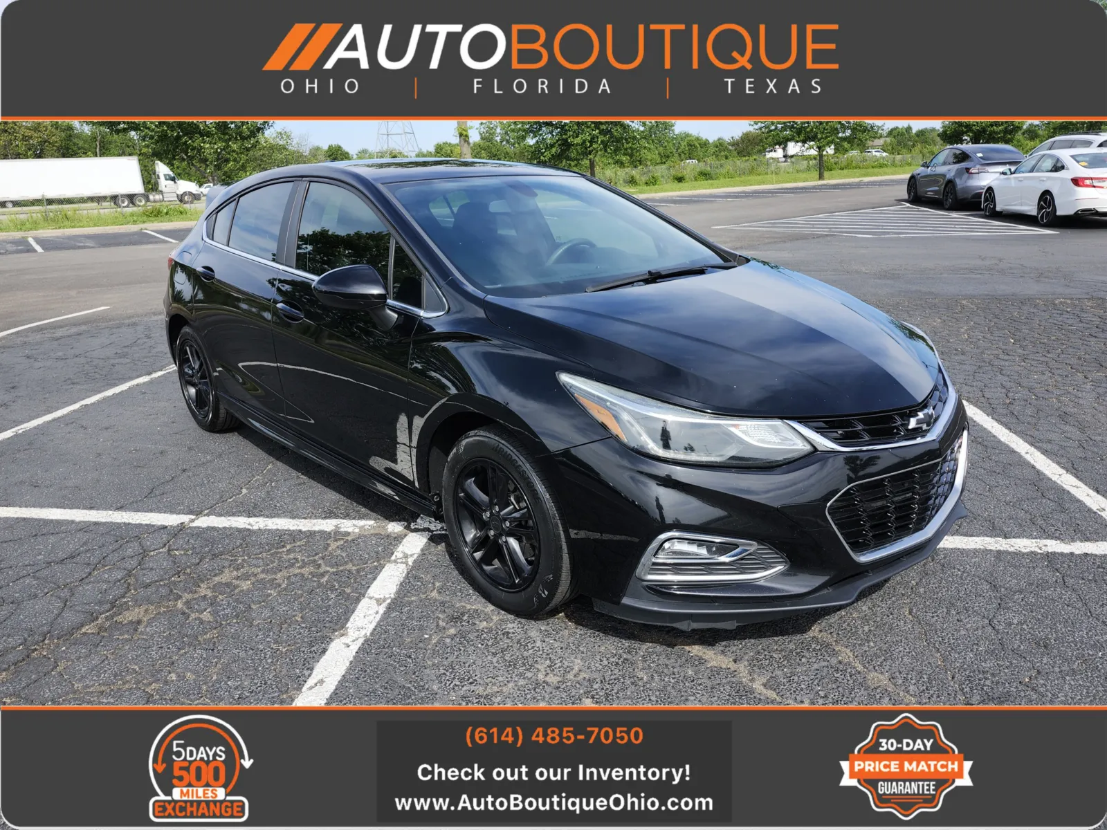 Black 2017 Chevrolet Cruze LT for sale in Columbus, OH