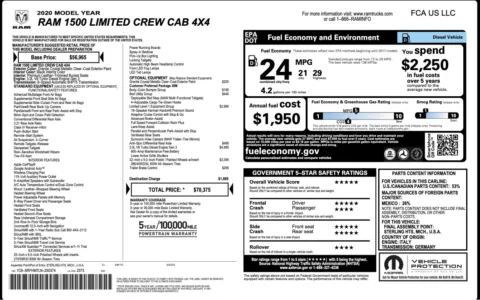Photos of 2020 Ram 1500 Limited for sale in Columbus, OH at Auto Boutique Ohio