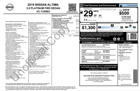 More photos of 2019 Nissan Altima 2.0 Platinum at Auto Boutique Ohio, OH