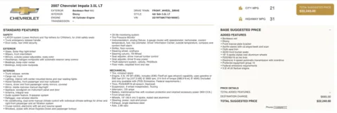More photos of 2007 Chevrolet Impala 3.5L LT at Auto Boutique Ohio, OH