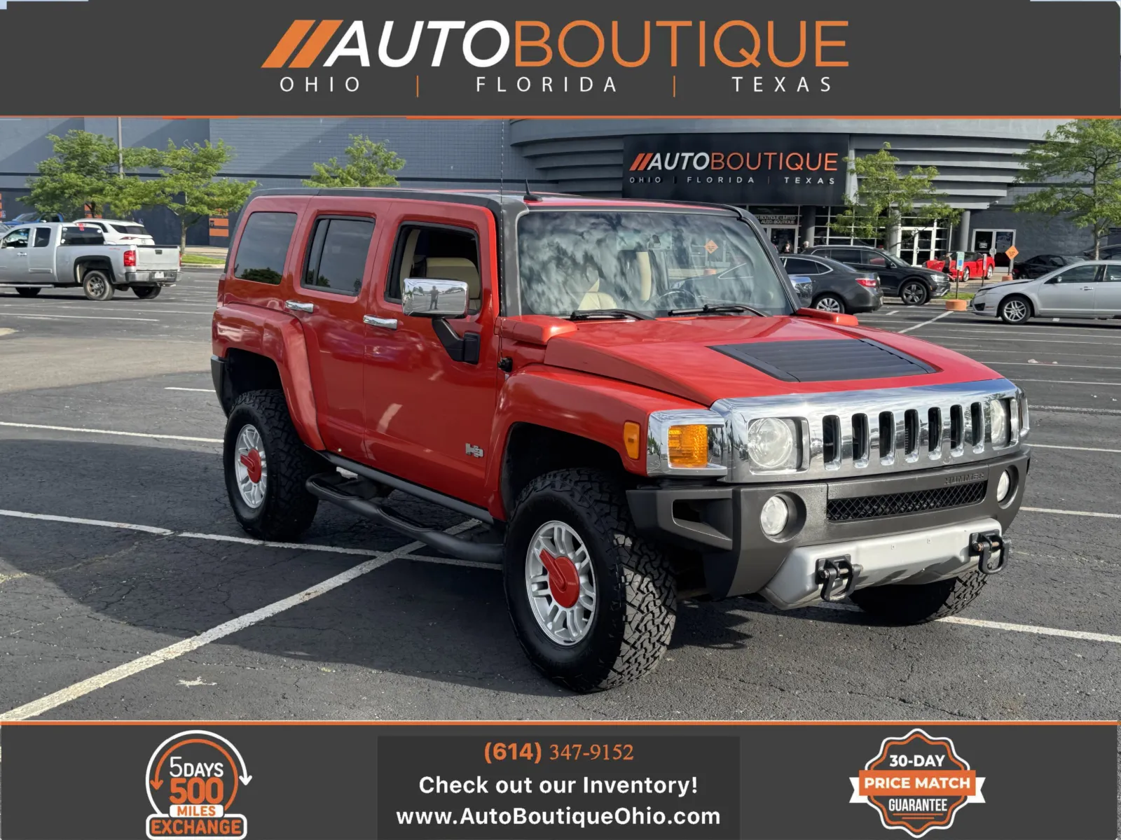 Orange 2008 HUMMER H3 SUV Luxury for sale in Columbus, OH