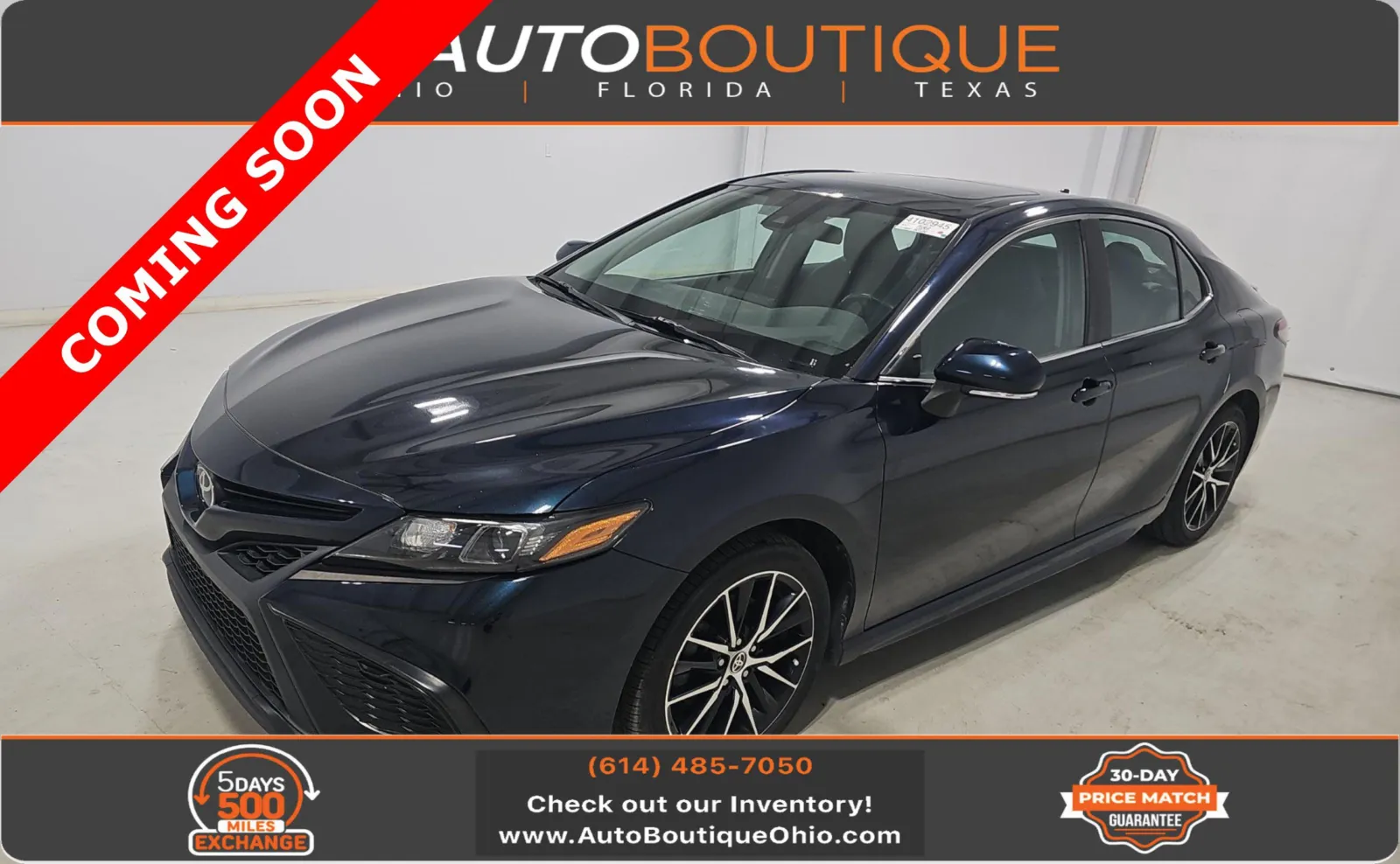 Blue 2021 Toyota Camry SE for sale in Columbus, OH