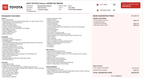 Photos of 2018 Toyota Camry SE for sale in Columbus, OH at Auto Boutique Ohio