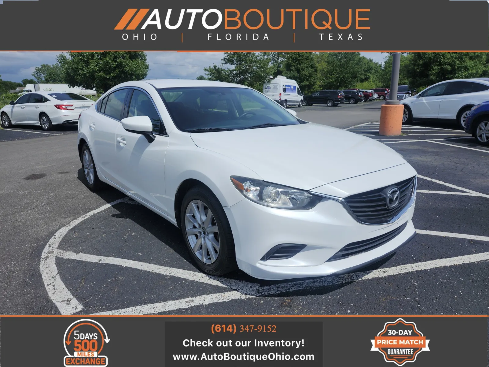 White 2015 Mazda Mazda6 i Sport for sale in Columbus, OH
