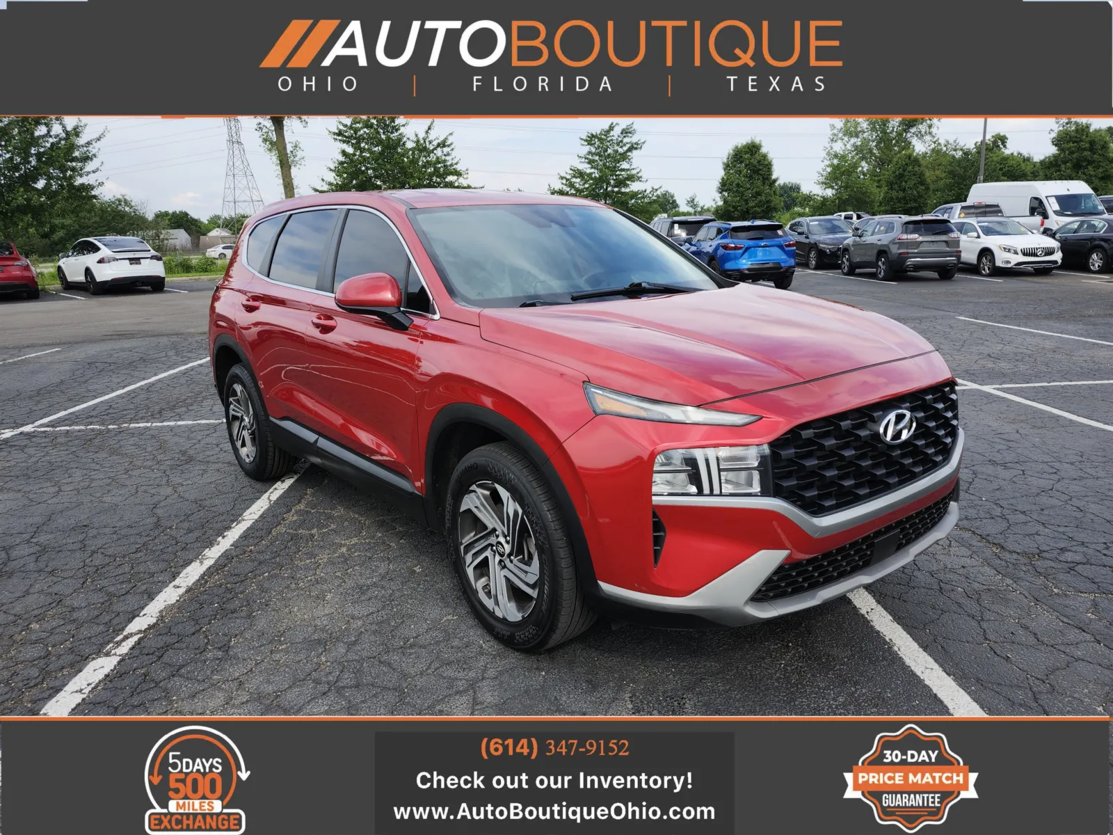 Red 2022 Hyundai Santa Fe SE for sale in Columbus, OH
