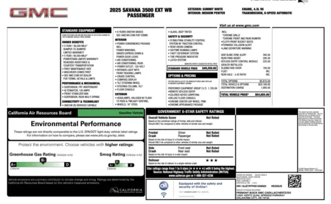 Photos of 2025 GMC Savana Passenger LT for sale in Columbus, OH at Auto Boutique Ohio