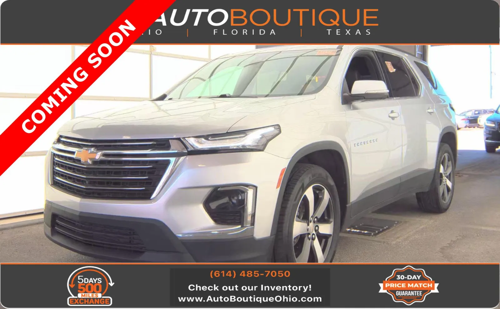 Silver 2022 Chevrolet Traverse LT Leather for sale in Columbus, OH