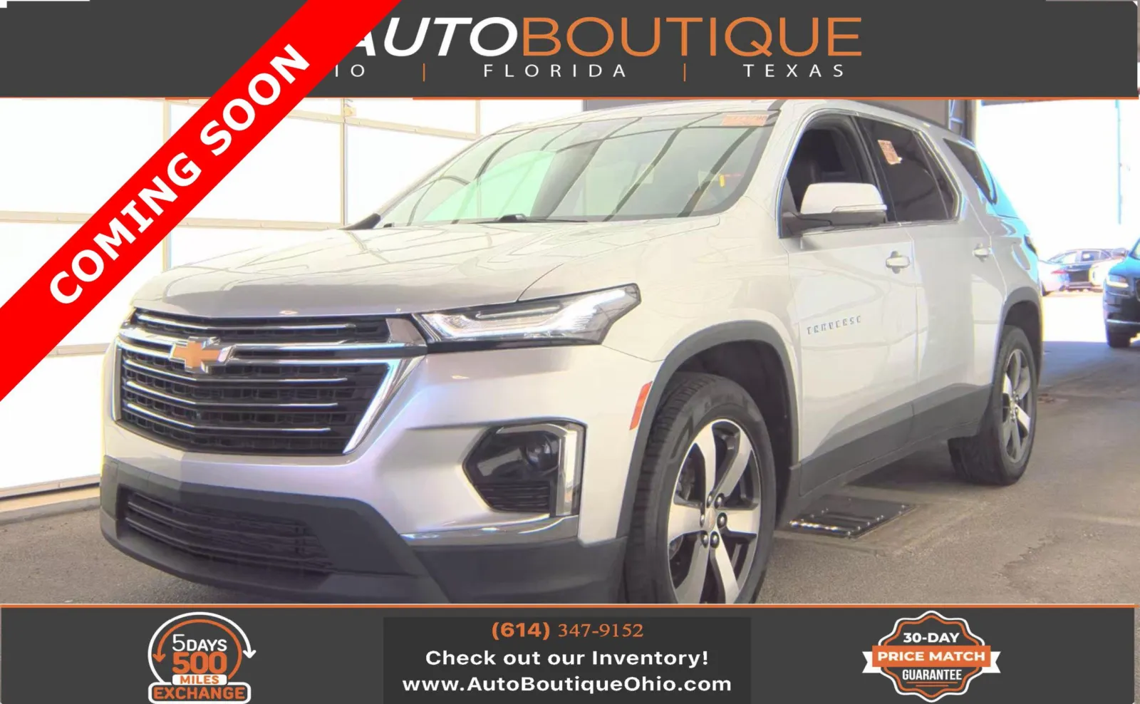 Silver 2022 Chevrolet Traverse LT Leather for sale in Columbus, OH
