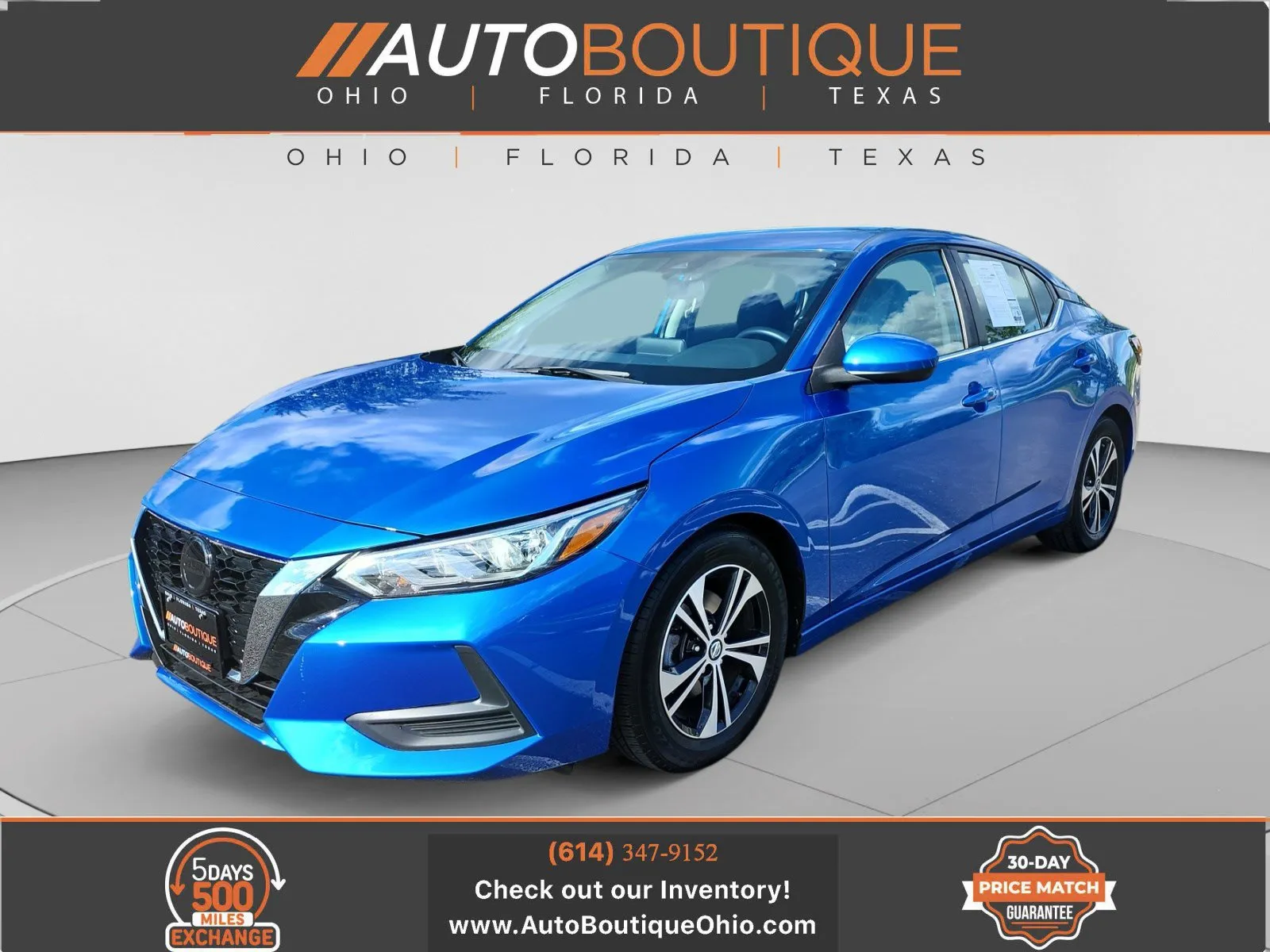 Blue 2021 Nissan Sentra SV for sale in Columbus, OH