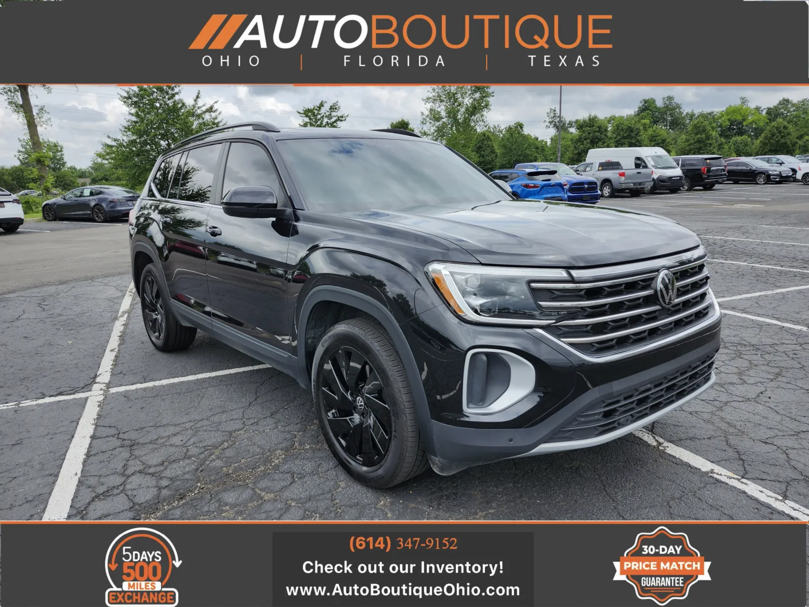 Black 2025 Volkswagen Atlas 2.0T SE w/Technology for sale in Columbus, OH