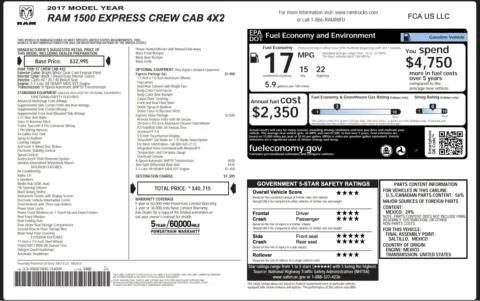 Photos of 2017 Ram 1500 Express for sale in Columbus, OH at Auto Boutique Ohio