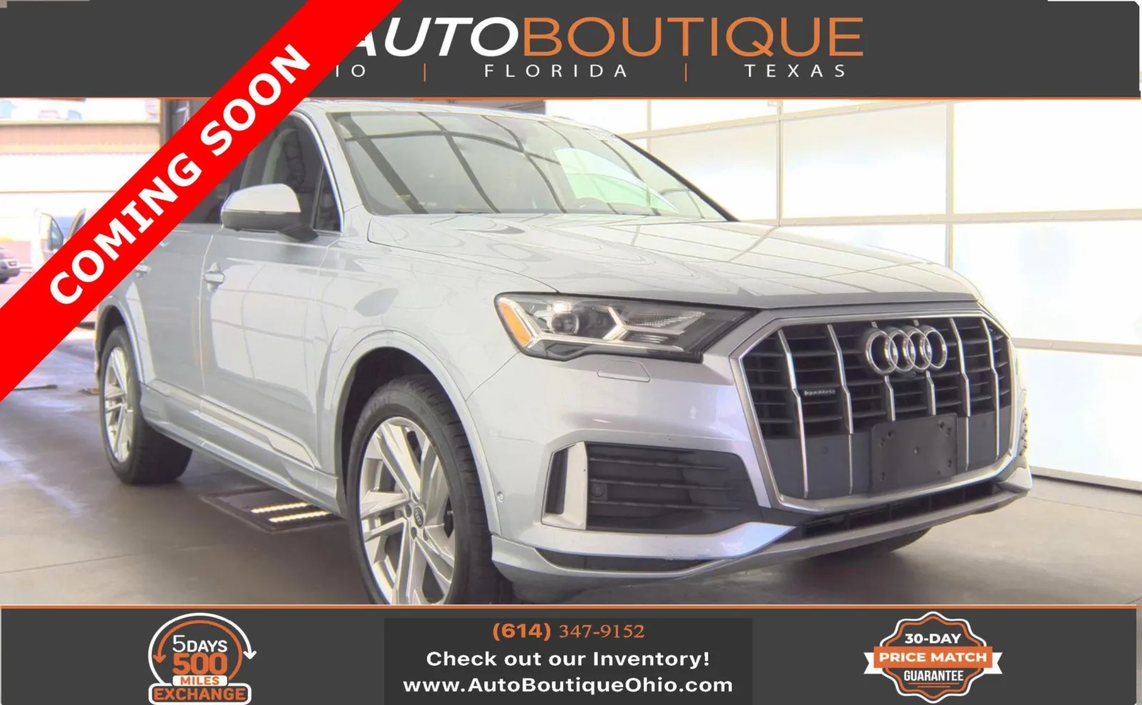 Silver 2022 Audi Q7 Premium for sale in Columbus, OH