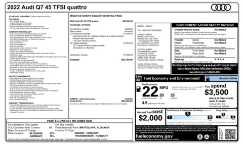 Photos of 2022 Audi Q7 Premium for sale in Columbus, OH at Auto Boutique Ohio