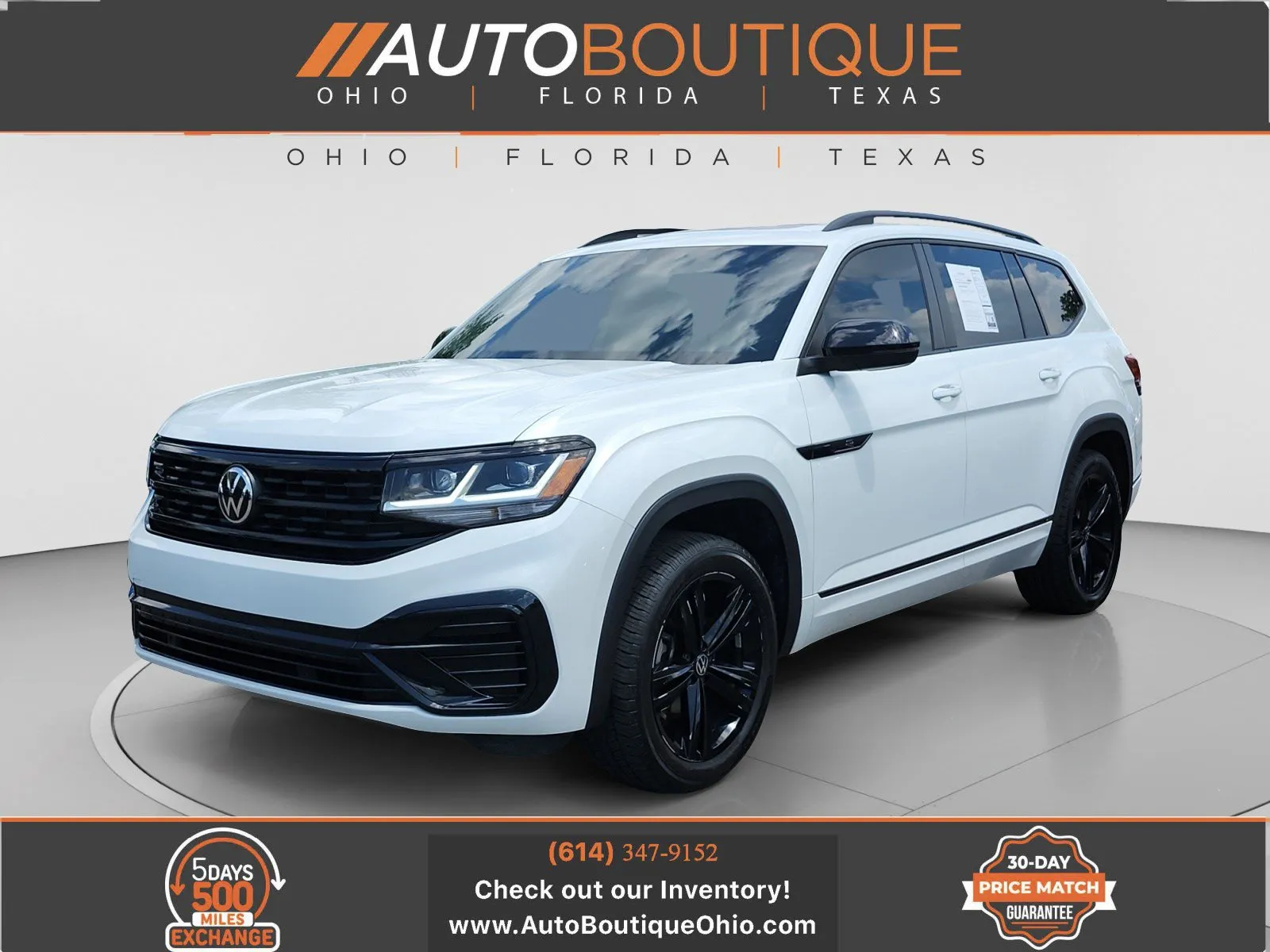 White 2022 Volkswagen Atlas 3.6L V6 SEL R-Line Black for sale in Columbus, OH