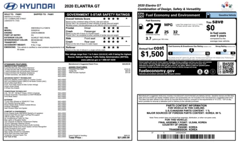Photos of 2020 Hyundai Elantra GT for sale in Columbus, OH at Auto Boutique Ohio