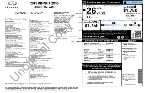 Photos of 2019 INFINITI QX50 ESSENTIAL for sale in Columbus, OH at Auto Boutique Ohio