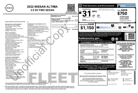 Photos of 2022 Nissan Altima 2.5 SV for sale in Columbus, OH at Auto Boutique Ohio