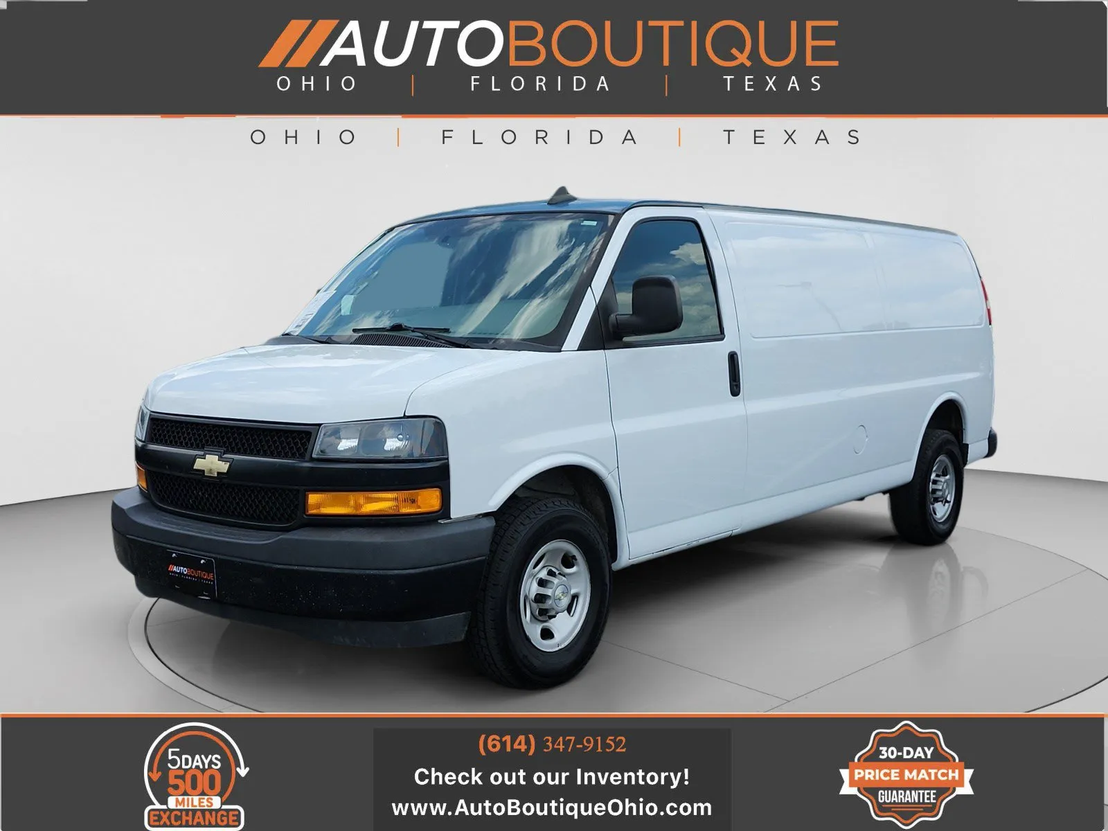 White 2021 Chevrolet Express Cargo Van 3500 for sale in Columbus, OH