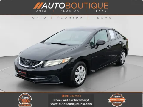 Black 2013 Honda Civic Sdn LX for sale in Columbus, OH