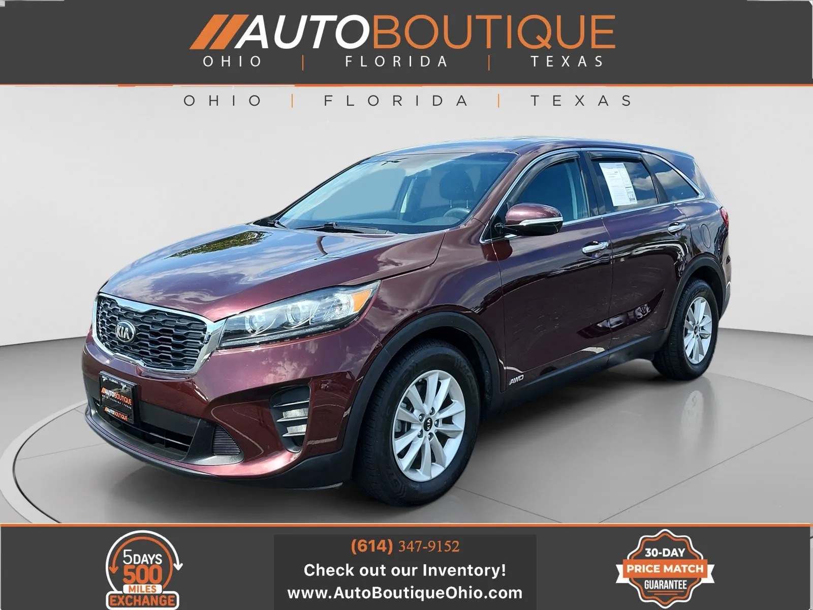 Red 2019 Kia Sorento LX V6 for sale in Columbus, OH