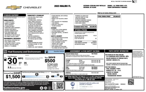 Photos of 2023 Chevrolet Malibu LS for sale in Columbus, OH at Auto Boutique Ohio