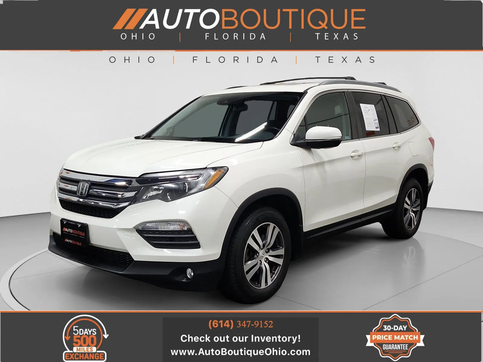 White 2018 Honda Pilot EX-L for sale in Columbus, OH