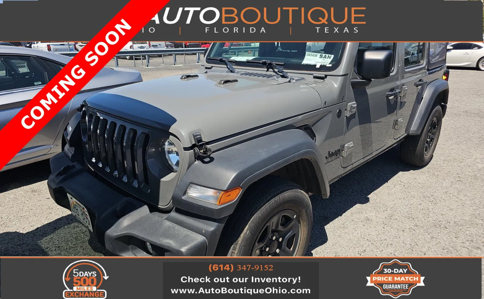 Gray 2023 Jeep Wrangler Sport for sale in Columbus, OH