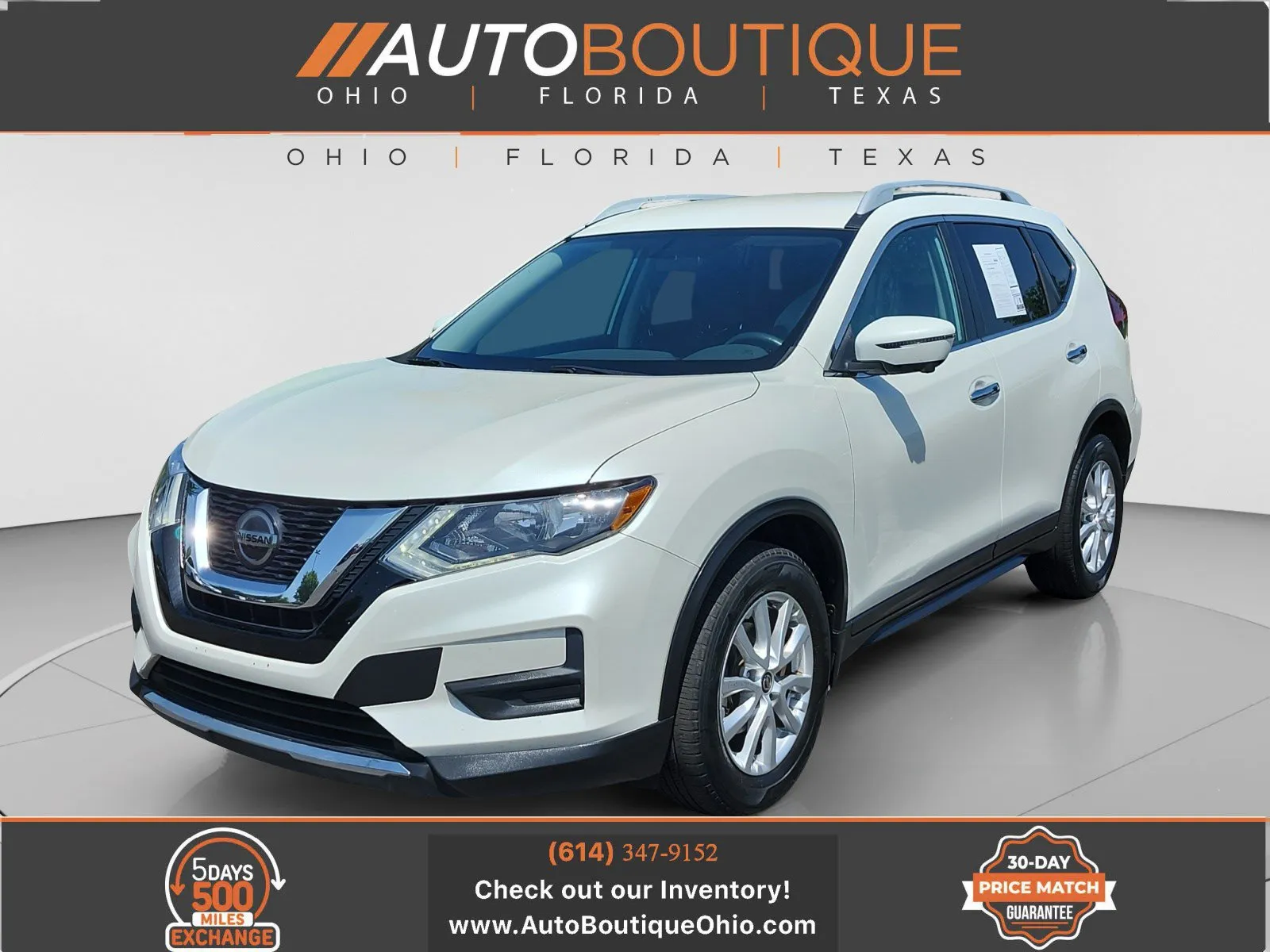 White 2018 Nissan Rogue SV for sale in Columbus, OH