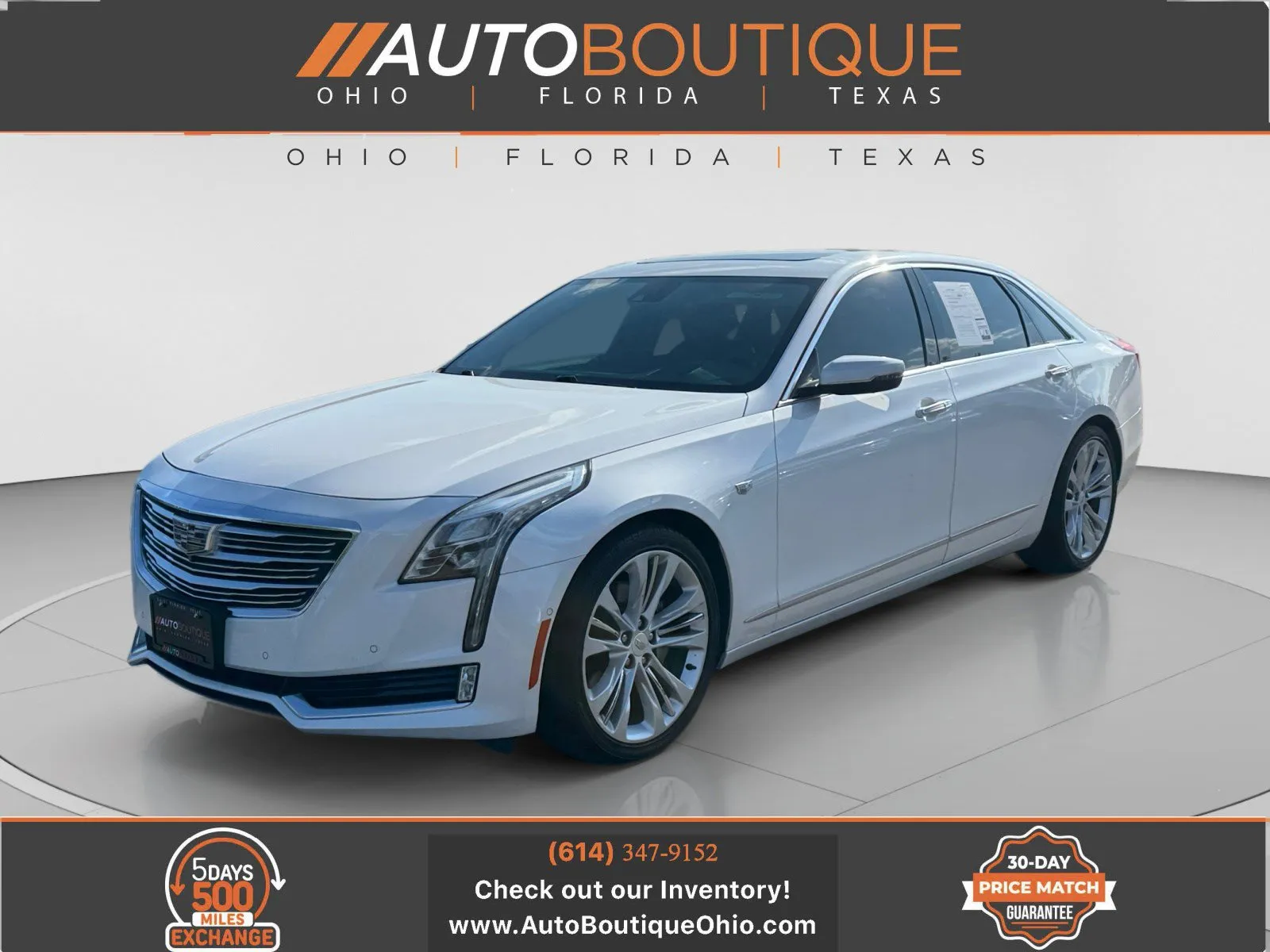 White 2016 Cadillac CT6 Platinum AWD for sale in Columbus, OH