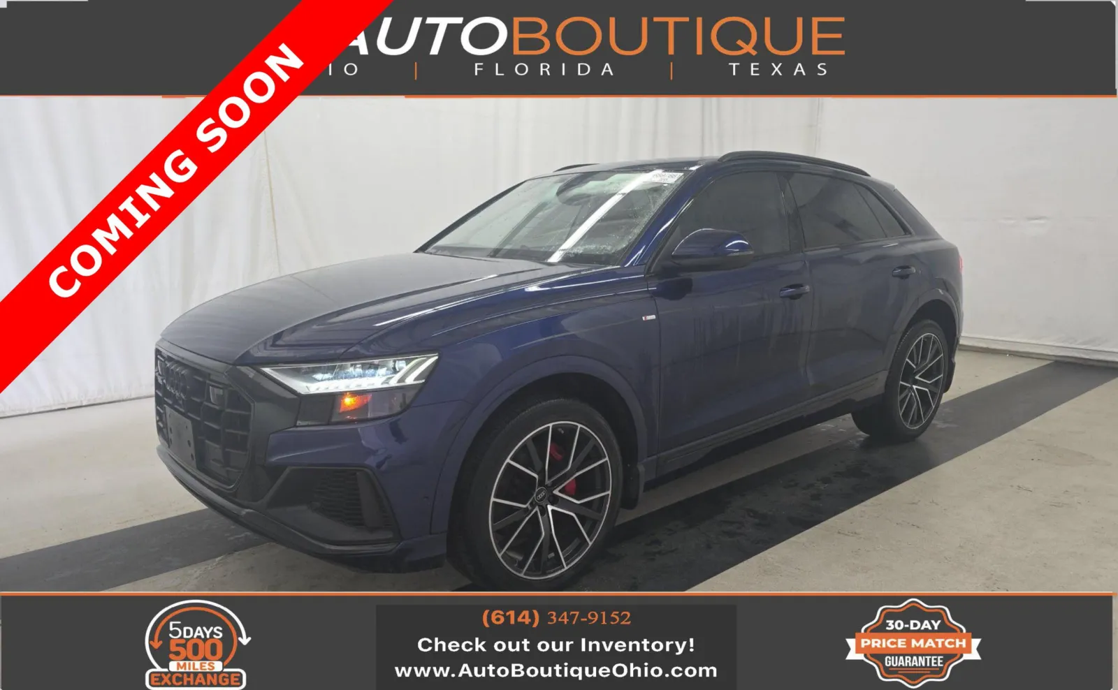 Blue 2023 Audi Q8 Premium Plus for sale in Columbus, OH