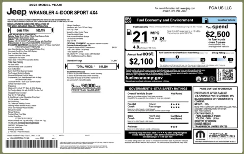 Photos of 2023 Jeep Wrangler Sport for sale in Columbus, OH at Auto Boutique Ohio