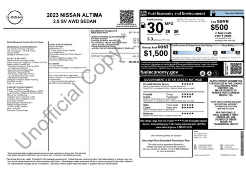 Photos of 2023 Nissan Altima 2.5 SV for sale in Columbus, OH at Auto Boutique Ohio