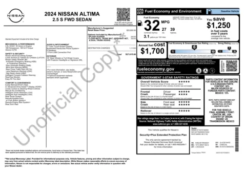 Photos of 2024 Nissan Altima 2.5 S for sale in Columbus, OH at Auto Boutique Ohio