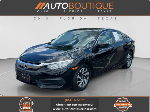 Black 2016 Honda Civic Sedan EX for sale in Columbus, OH
