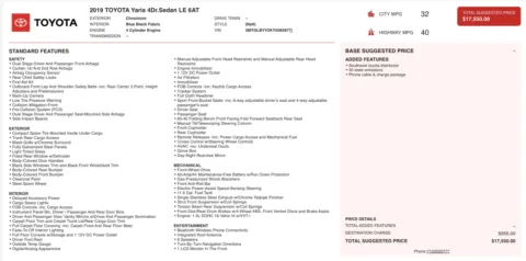 Photos of 2019 Toyota Yaris Sedan LE for sale in Columbus, OH at Auto Boutique Ohio