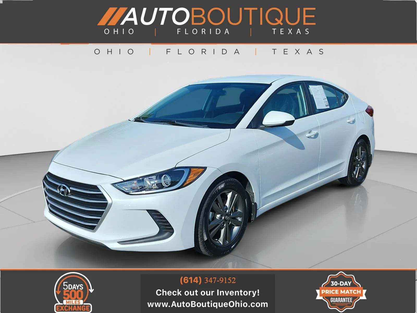 White 2018 Hyundai Elantra SEL for sale in Columbus, OH