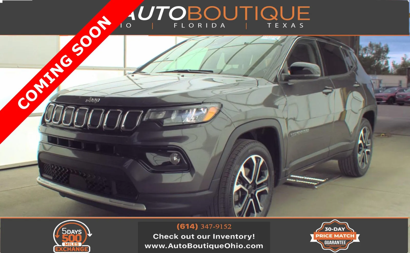 Gray 2022 Jeep Compass Limited for sale in Columbus, OH
