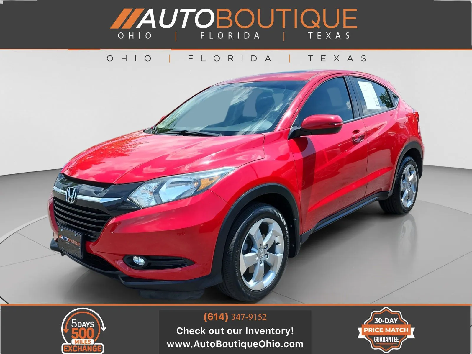 Red 2017 Honda HR-V EX for sale in Columbus, OH