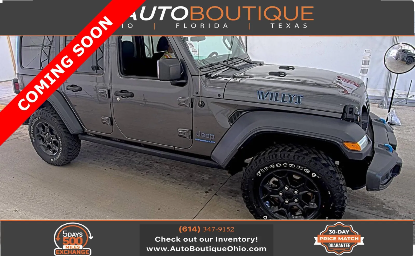 Gray 2023 Jeep Wrangler 4xe Willys 4xe for sale in Columbus, OH
