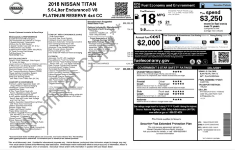 Photos of 2018 Nissan Titan Platinum Reserve for sale in Columbus, OH at Auto Boutique Ohio