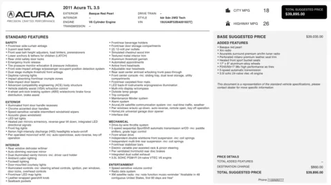 More photos of 2011 Acura TL Tech at Auto Boutique Ohio, OH