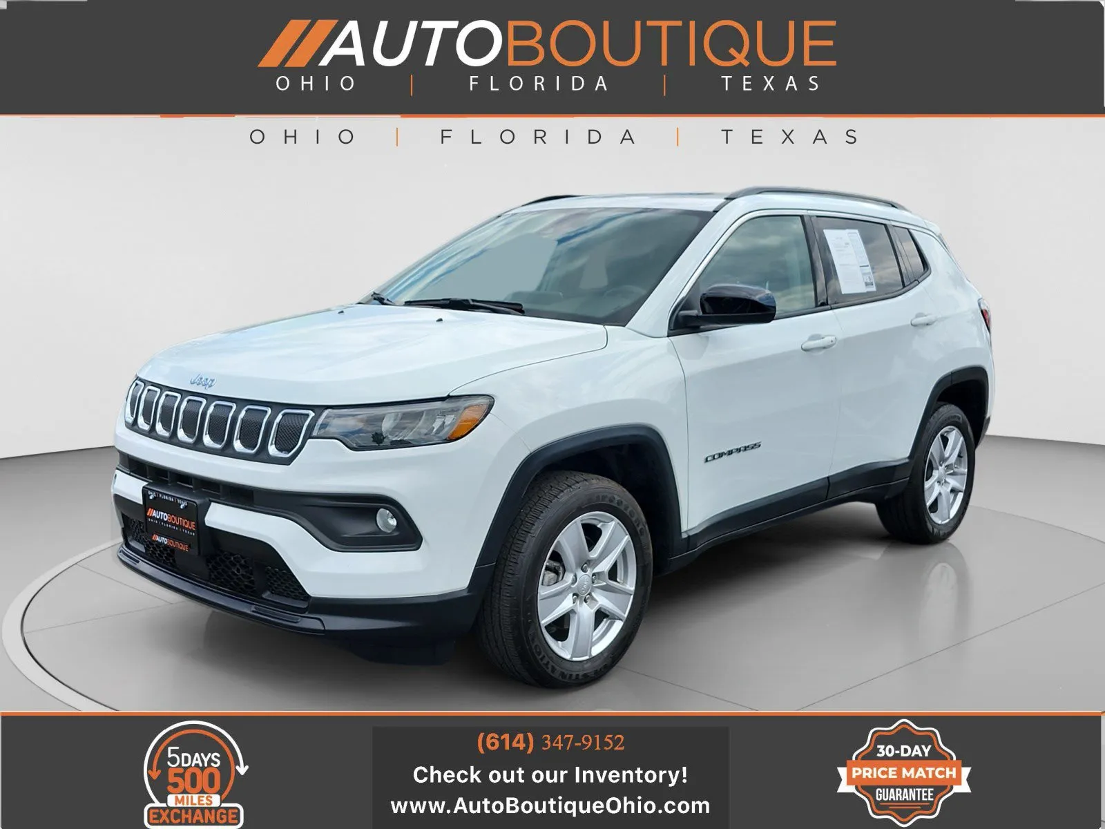 White 2022 Jeep Compass Latitude for sale in Columbus, OH
