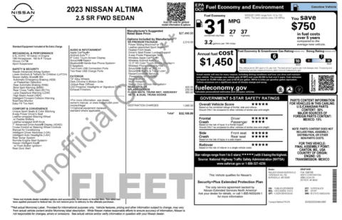 Photos of 2023 Nissan Altima 2.5 SR for sale in Columbus, OH at Auto Boutique Ohio